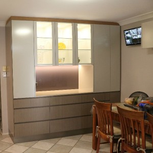 Cabinets in dining area                             