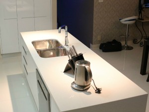 Custom Kitchen-Caesarstone ICE SNOW    